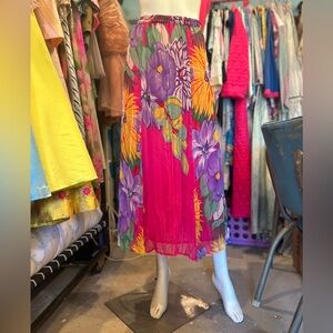 90s Tropical Floral Skirt